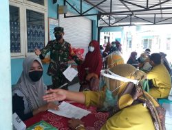 Antusias Masyarakat Desa Bagu Mengikuti Vaksinasi Massal Covid-19 di Pos Kodim 1620/Loteng