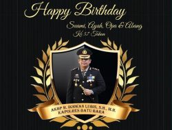 Segenap Keluarga Besar Wartawan Dan Pimpinan Redaksi INFOAKTUALNEWS.COM. Mengucapkan Selamat Hari  Lahir Untuk Kapolres Batubara AKBP Ikhwan Lubis SH. MH. Yang Ke 57 Tahun.