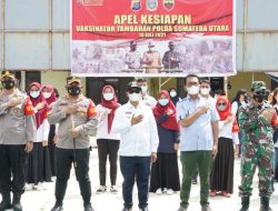 Ikuti Jukrah Kapoldasu, Kapolres dan Forkopimda Simalungun Ikuti Apel Kesiapan Vaksinator Tambahan Polda Sumut Secara Virtual