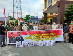 Luar Biasa.!! Polres Batubara Bersama TNI, Salurkan Dua Ton Beras Dalam Bakti Sosial Secara Serentak.