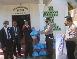 Gelar Minggu Kasih, Kapolres Sergai Berbagi di Gereja Penthakosta Sei Bamban