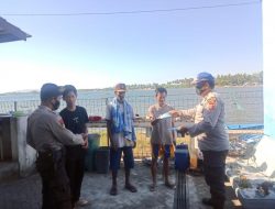 Sat Polairud Polres Sumbawa Laksanakan Patroli proles Dan Bagikan Masker