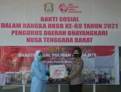 HKGB-69 dan HariJadi Polwan Ke73 Bhayangkari Polda NTB Berbagi Dengan Nakes