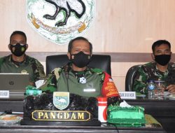 Kodam XVIII/Kasuari Secara Virtual Ikuti Rakor Dengan Pemerintah Pusat, Bahas Penerapan PPKM Level 4