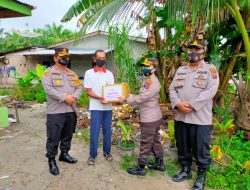 Sambangi Korban Angin Puting Beliung, Kapolres Dan Bayangkari Wilayah Batubara Berikan Bantuan