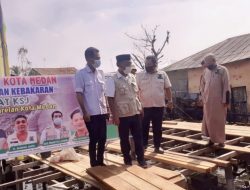 Ketua Umum KSJ Saharudin Kunjungi Pembangunan  Rumah Nelayan Yang Terbakar di Labuhan Deli