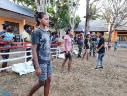 TNI di Perbatasan Meriahkan HUT Kemerdekaan RI Dengan Lomba Anak-anak