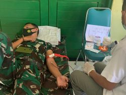 Dansatgas Pamtas Yonif 742/SWY : Jadilah Pahlawan Kemanusiaan Dengan Donor Darah