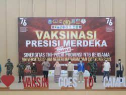 Nakes Lanud ZAM Sukseskan Vaksinasi Massal diKanpus UIN Mataram