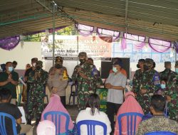 Pimpinan TNI Polri NTB Tinjau Serbuan Vaksinasi Covid-19 di Desa Golong