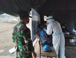 Dandim 1628/SB Tinjau Kegiatan Tracing dan Swab Acak di Poto Tano