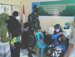 Serbuan Vaksinasi Kodim 1606/Mataram Disambut Antusias Warga Dasan Cermen