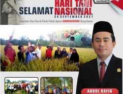 Ketua DPRD Sumbawa Abdul Rafiq Mengucapkan Selamat Hari Tani Nasional Tahun 2021