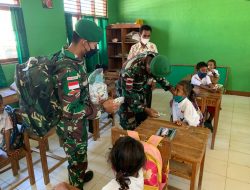 Peduli Pendidikan, Pos TNI di Perbatasan RI-RDTL Sektor Timur Berikan Motivasi Belajar