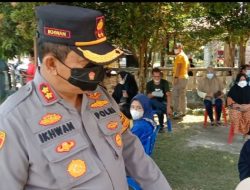 Bersama Para PJU Polres Batubara Laksanakan monitoring Pelaksanaan Vaksinasi Merdeka Polda Sumut Polres Batubara.