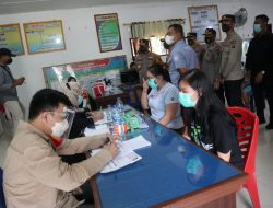 Kapolres Batubara Bersama Para PJU Laksanakan Monitoring Pelaksanaan Vaksinasi Merdeka Polda Sumut