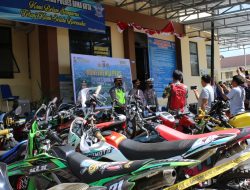 78 Motor Knalpot Racing Diamankan Sat Lantas Polres Bima Kota