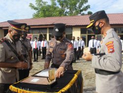 Polres Dompu Gelar Upacara Serah Terima Jabatan Personil Jajaranya