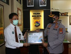 Akuntabel Kelola Anggaran Polres Bima Kota Terima Penghargaan Dari Menteri Keuangan