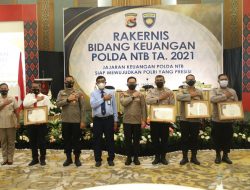 Wakapolda NTB membuka  Rakernis Bidang Keuangan Polda  NTB Tahun 2021
