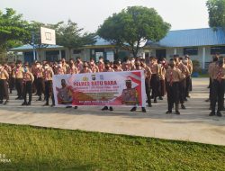 Sat Lantas Polres Batubara Sosialiasi Dan Edukasi Pelajar SMP Negeri 1 Lima Puluh Tentang Prokes.