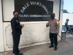 Polres KSB Bangun Bale Wartawan Buat Awak Media