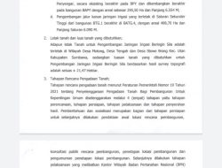 Inilah!, Informasi terkait Pengadaan Lahan Untuk Pembangunan Jaringan Irigasi di Kecamatan Utan