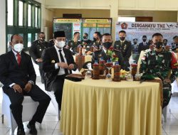 Danstagas Pamtas Yonif 742/SWY : Melalui Peringatan HUT TNI, Kita Tingkatkan Semangat Pengabdian kepada Masyarakat