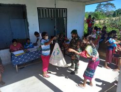 Pos Motaain Satgas Pamtas Yonif 742/SWY Bantu Yankes Posyandu