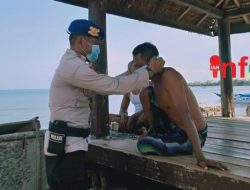 Sat Polairud Polres Sumbawa Patroli Sambang Binmas Air & Bagikan Masker