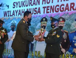 HUT TNI Ke-76, Korem 162/WB Berikan Penghargaan Kepada Prajurit TNI, Polri dan Pemda Tingkat II terbaik