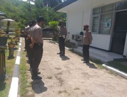 Sambangi Pegadaian, Polsek Alas Berikan Pembinaan Kepada Petugas Satpam