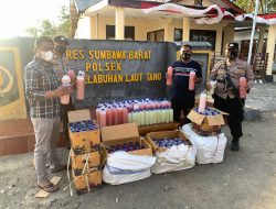 Polsek KP3 Tano Kembali Amankan Miras 1 Drum Jenis Tuak dan Brem