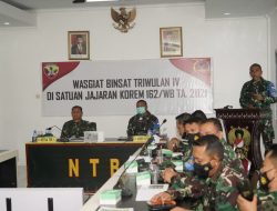 Kunker Waasops Kasad ke Makorem 162/WB Dalam Rangka Evaluasi Binsat