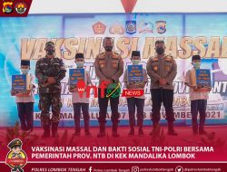 Polres Lombok Tengah Gelar Vaksinasi Massal di KEK Mandalika