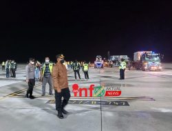 Central Lombok Police Guard WSBK Logistics at ZAM International Airport