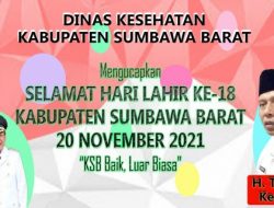 Iklan Dinas Kesehatan Mengucapkan Dirgahayu KSB Ke -18
