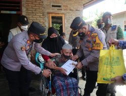 Kapolres Batubara Dan KSJ Berikan Bantuan Sembako Dan Tali Asih Kepada Kaum Dhuafa, Desa Empat Negeri.