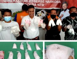 Direktorat  Reserse Narkoba Polda NTB Gagalkan Peredaran 2kg Shabu