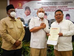 Iwan Panjidinata Resmi Pimpin Partai Gerindra Sumbawa Barat