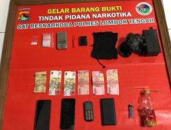 TIM Opsnal Narkoba Polres Loteng Tangkap Kurir Narkoba