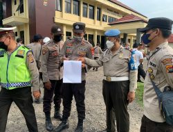 Kanit Provos Polsek Tanjung lakukan Pengecekan dan Pengawasan Saat Apel