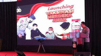 Launching Vaksinasi Merdeka Anak, Kapolri: Upaya Menjaga Generasi Penerus Bangsa