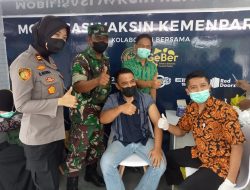 Polsek Lingsar Launching Vaksinasi Ketiga Booster Lansia