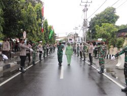 Polda NTB Sambut Kenaikan Pangkat Danrem 162/WB Dengan Jajar Pedang Pora