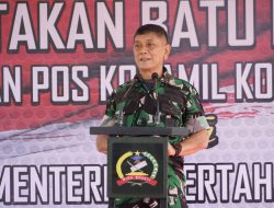 Peletakan Batu Pertama pembangunan Pos Ramil 1620-04/Praya Barat, Oleh Danrem 162/WB