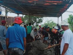 Bangun Kebersamaan, Babinsa Gotong Royong Bangun Musala