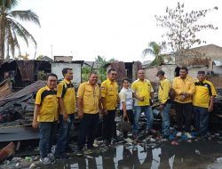 Golkar Peduli Kabupaten Batubara Salurkan Bantuan Kepada Korban Kebakaran
