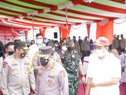 Dampingi Kapolri Tinjau Vaksinasi Serentak, Danrem 162/WB Ajak Masyarakat Sukseskan MotoGP 2022