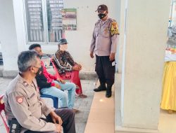 Polsek Medang Deras Pantau Pelaksanaan Vaksinasi